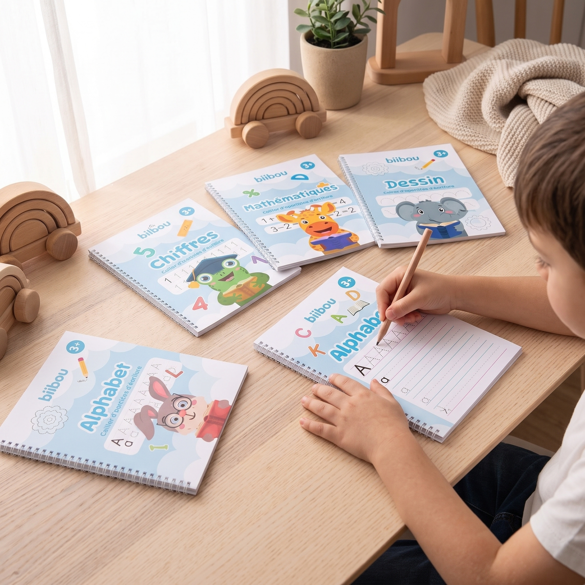 biibou — Coffret 4 cahiers — Alphabet en situation