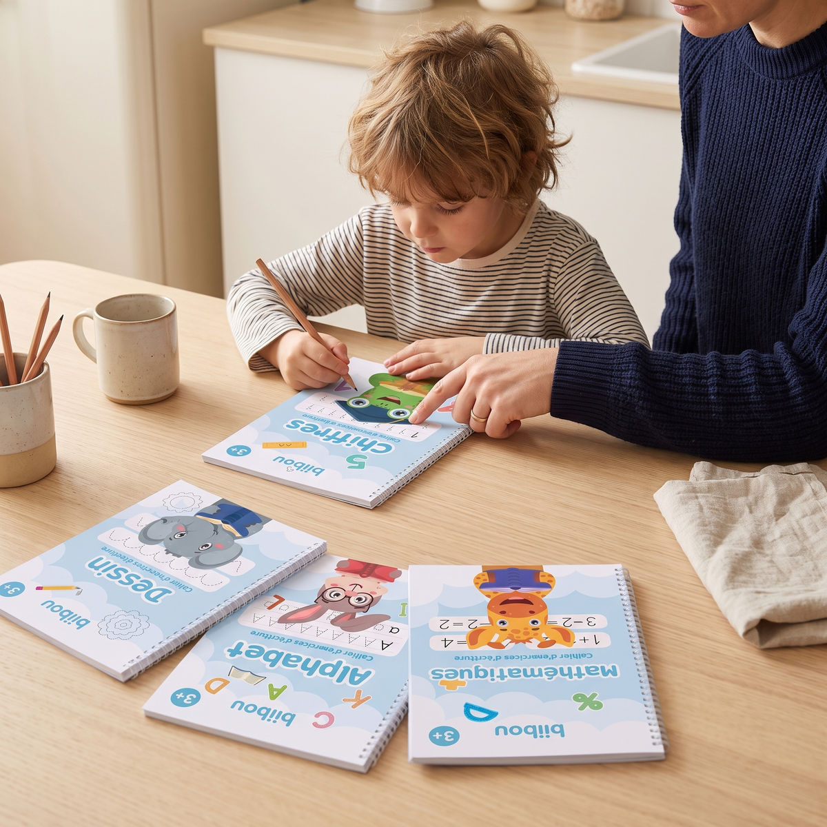biibou — Coffret 4 cahiers — Parent et enfant